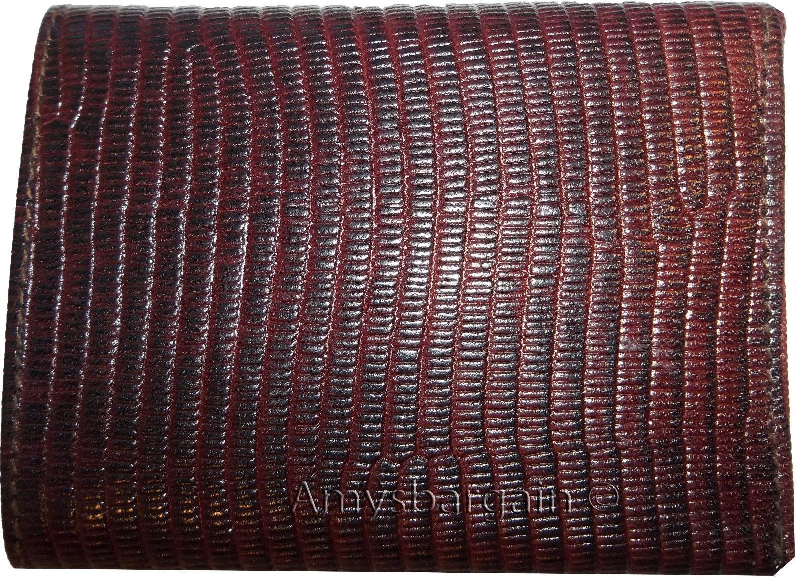 Lot of 3 Italian Style Lizard skin Printed Leather Man's Brown Trifold wallet BN - Image 5