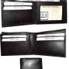 Lot of 3 Men's Bifold Leather wallet 3 bill slots ID case Change case Br New