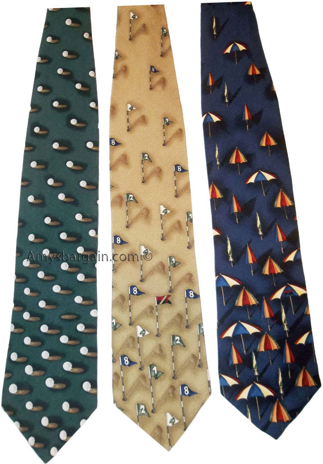 Lot of 3 Men's tie Cutter and Buck Designer Silk Men's Neck Wear Made in USA - Image 4
