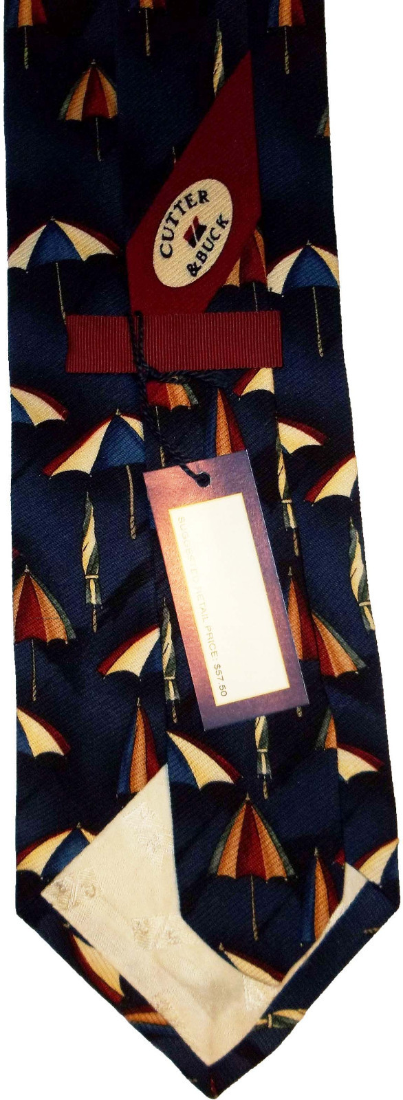 Lot of 3 Men's tie Cutter and Buck Designer Silk Men's Neck Wear Made in USA - Image 8