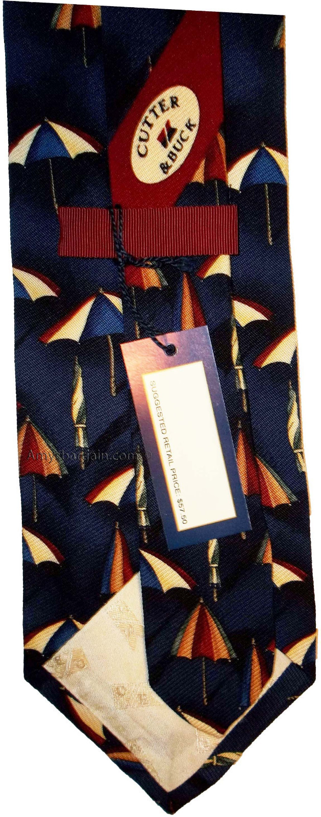 Lot of 3 Men's tie Cutter and Buck Designer Silk Men's Neck Wear Made in USA - Image 9