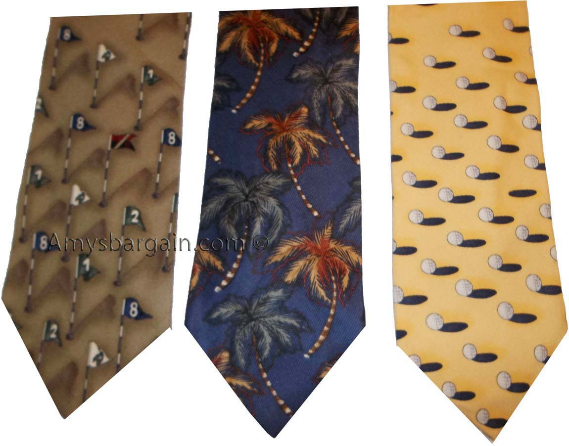 Lot of 3 Men's tie Cutter and Buck Designer Silk Men's Neck Wear Made in USA - Image 3