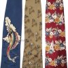 Lot of 3 Men's tie Cutter and Buck Designer Silk Men's Neck Wear Made in USA L3