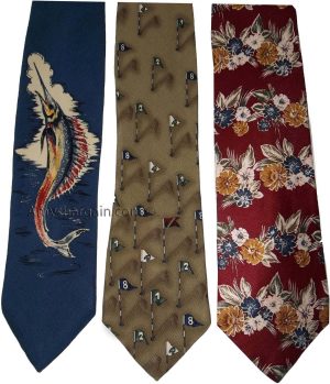 Lot of 3 Men's tie Cutter and Buck Designer Silk Men's Neck Wear Made in USA L3 - Image 5