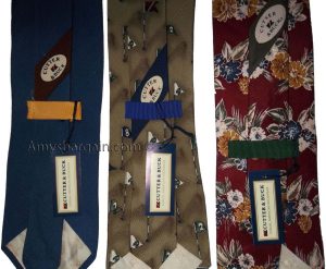Lot of 3 Men's tie Cutter and Buck Designer Silk Men's Neck Wear Made in USA L3 - Image 7