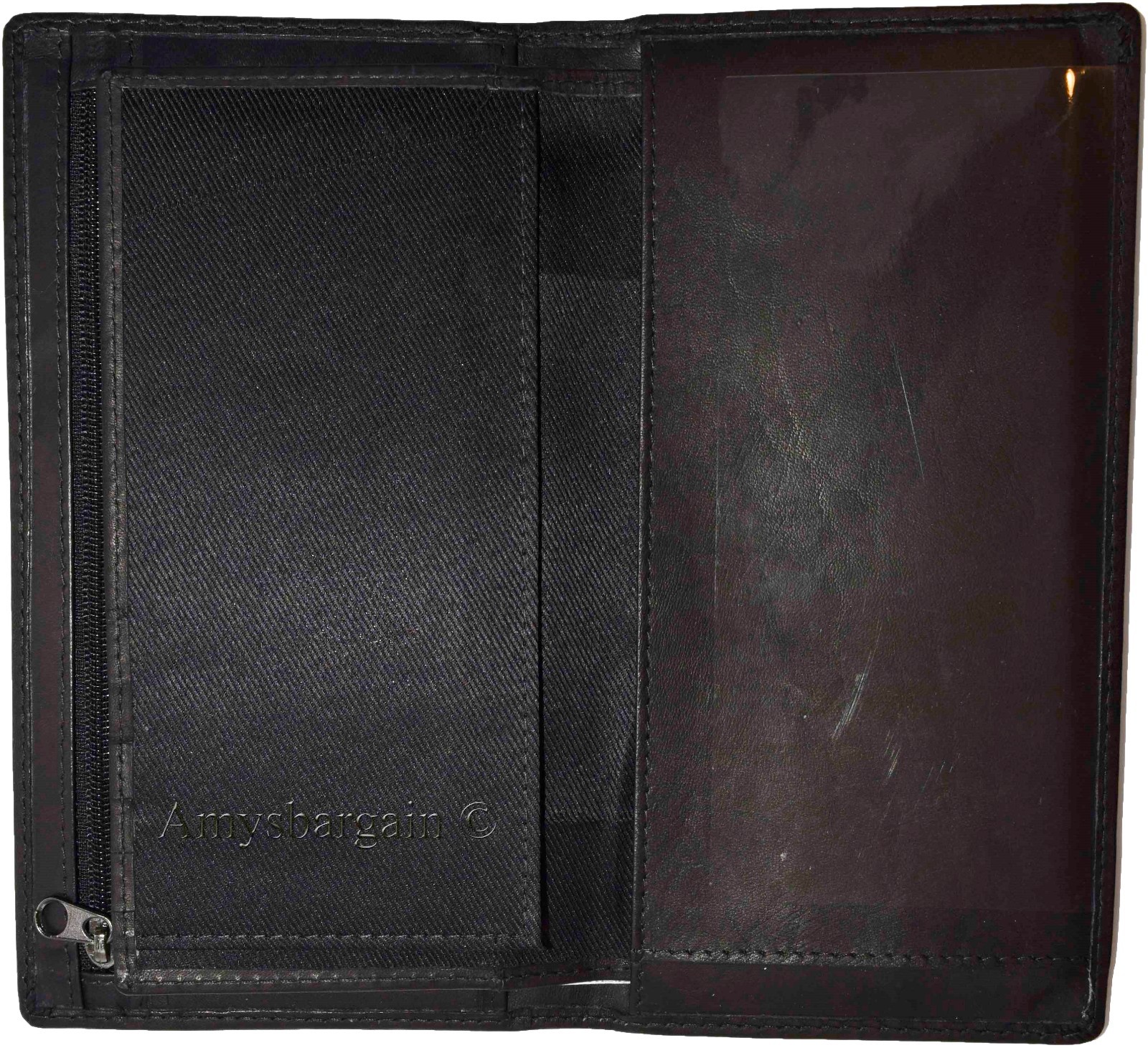 Lot of 3 New Black Leather checkbook wallet 14 credit card change purse ID BNWT - Image 11