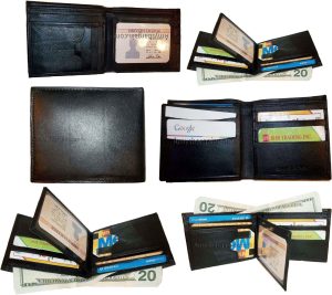 Lot of 3 New Man's new style leather 2 bill pockets wallet 12 card space ID case - Image 7