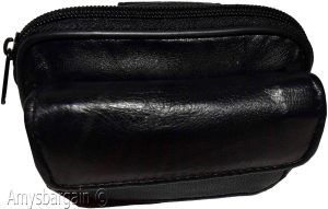 Lot of 3 New Mini leather bag belt loop bag Black waist Business credit card bag - Image 11