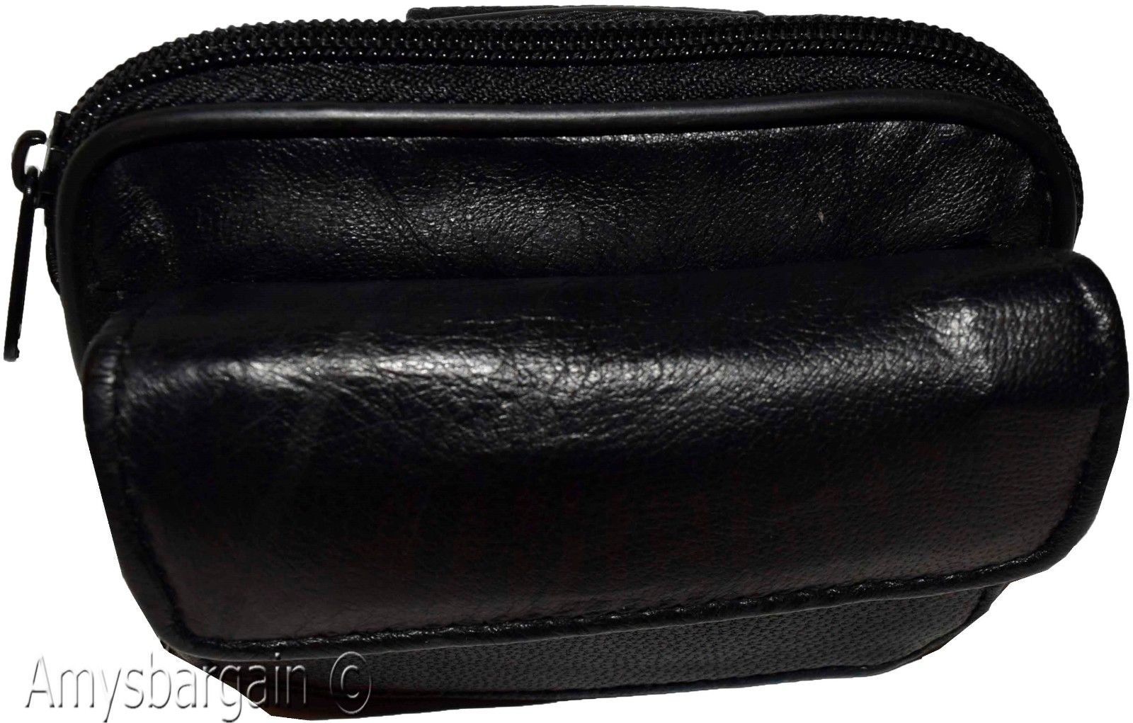 Lot of 3 New Mini leather bag belt loop bag Black waist Business credit card bag - Image 11