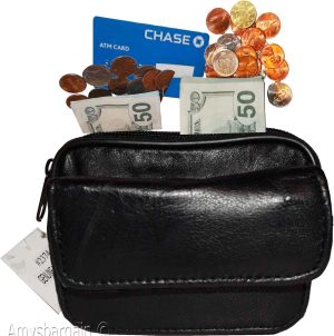 Lot of 3 New Mini leather bag belt loop bag Black waist Business credit card bag - Image 7