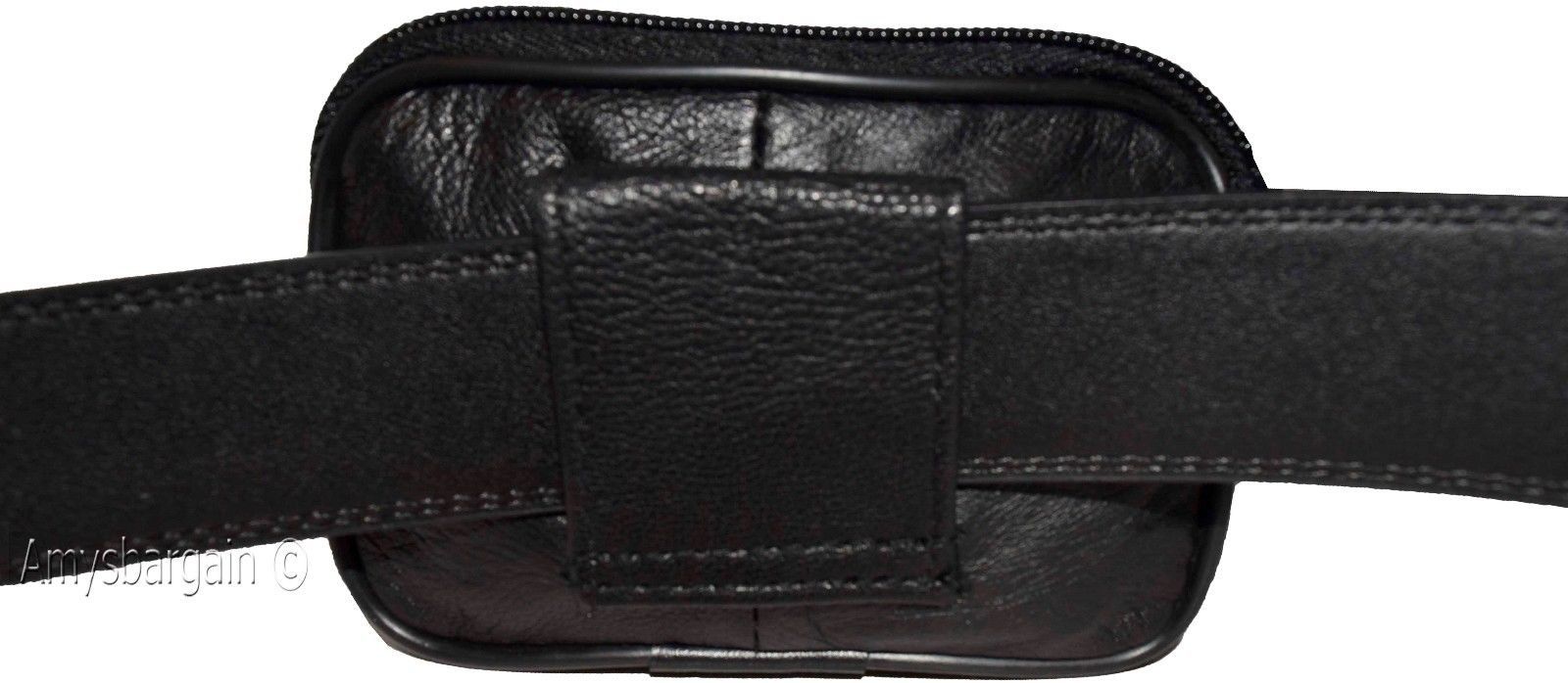 Lot of 3 New Mini leather bag belt loop bag Black waist Business credit card bag - Image 10