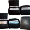 Lot of 3 New Zip around men's Leather wallet Black wallet 9 credit card, ID BNWT