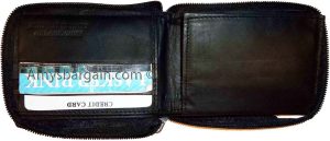 Lot of 3 New Zip around men's Leather wallet Black wallet 9 credit card, ID BNWT - Image 5