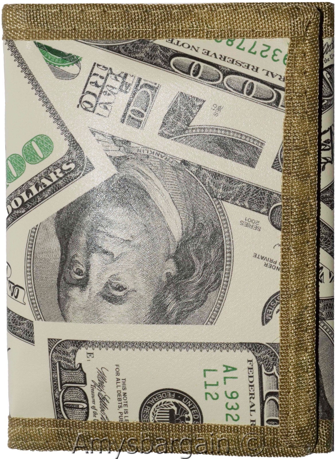 Lot of 3 New men's Trifold wallet, open billfold wallet. 3 pocket man's wallet - Image 11