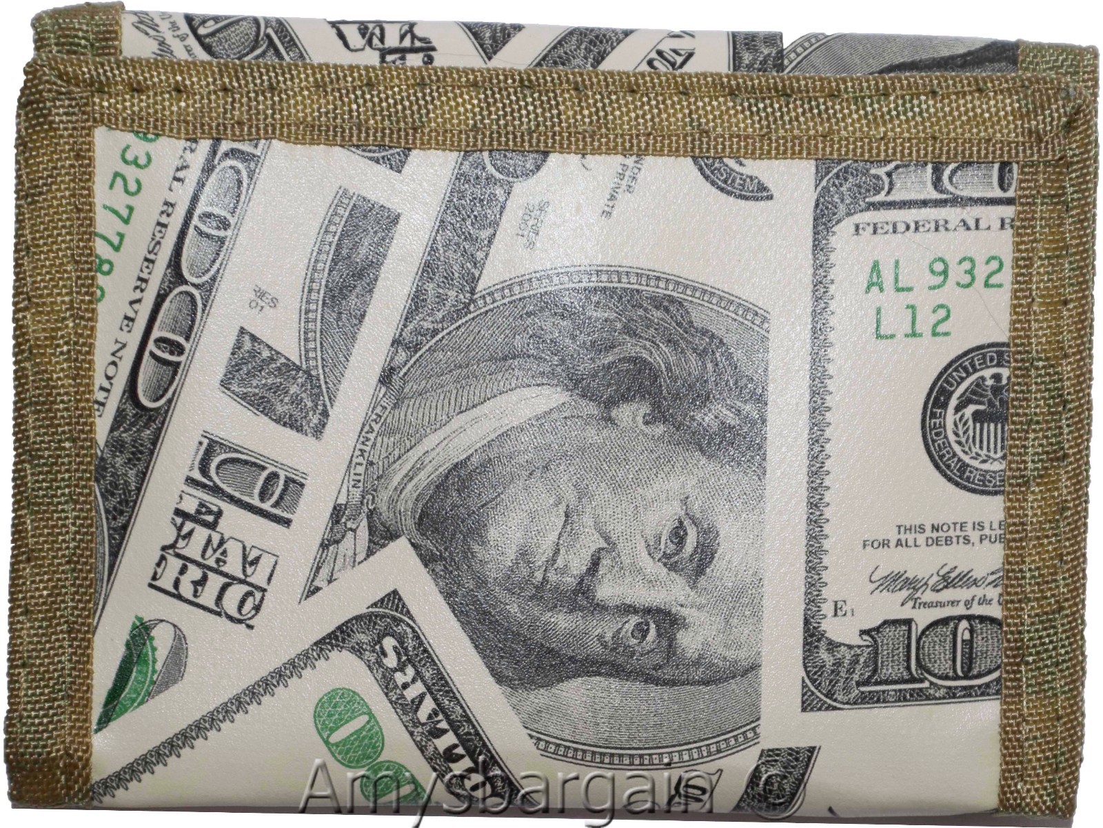 Lot of 3 New men's Trifold wallet, open billfold wallet. 3 pocket man's wallet - Image 3