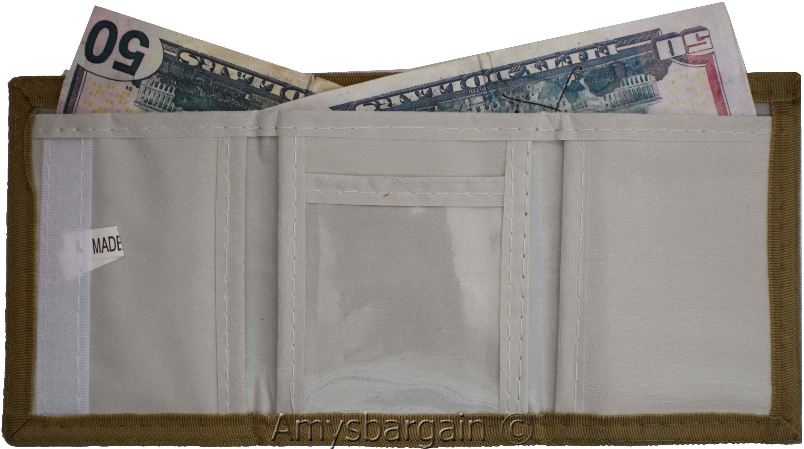 Lot of 3 New men's Trifold wallet, open billfold wallet. 3 pocket man's wallet - Image 6