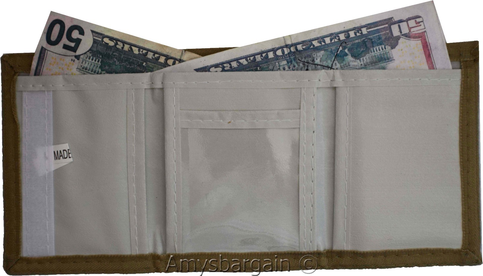 Lot of 3 New men's Trifold wallet, open billfold wallet. 3 pocket man's wallet - Image 7