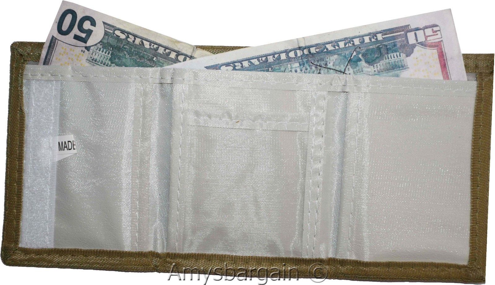 Lot of 3 New men's Trifold wallet, open billfold wallet. 3 pocket man's wallet - Image 8