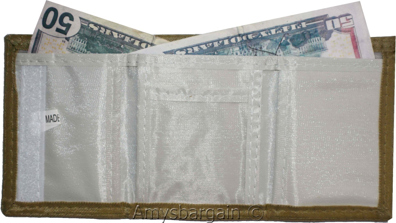 Lot of 3 New men's Trifold wallet, open billfold wallet. 3 pocket man's wallet - Image 9