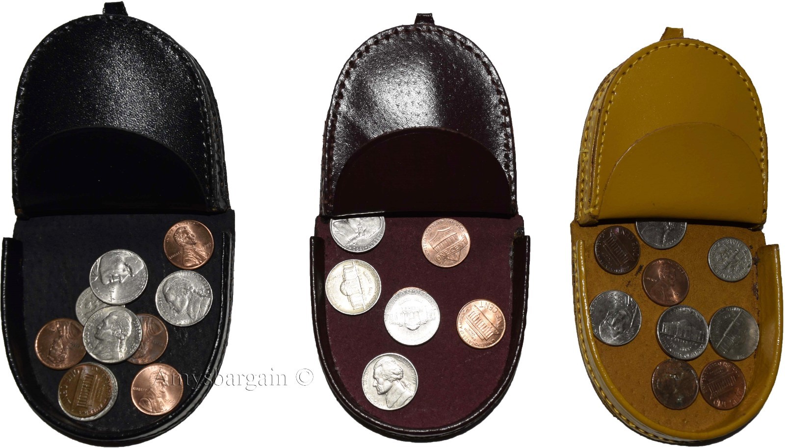 Lot of 3. Unisex Leather change purses coin case, new vintage style change purse - Image 5