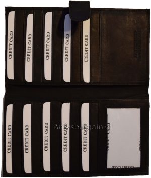 Lot of 3 leather checkbook cover Black credit card ID wallet 19 Cards Brand New - Image 11