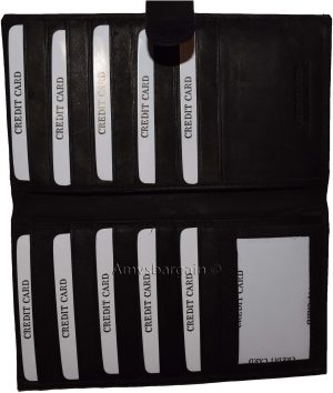Lot of 3 leather checkbook cover Black credit card ID wallet 19 Cards Brand New - Image 9