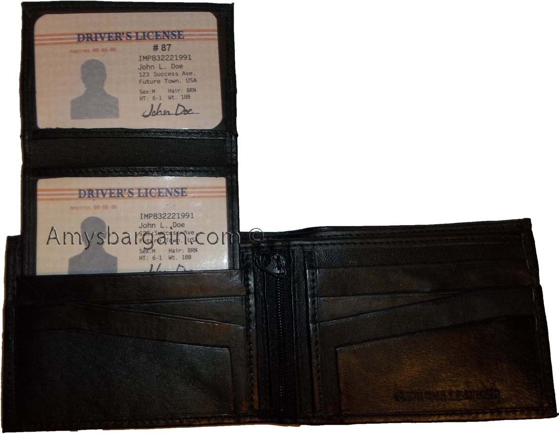 Lot of 4 Bifolsd Leather Man’s wallet 10 Card 3 bill slot 2 IDs change purse new - Image 12