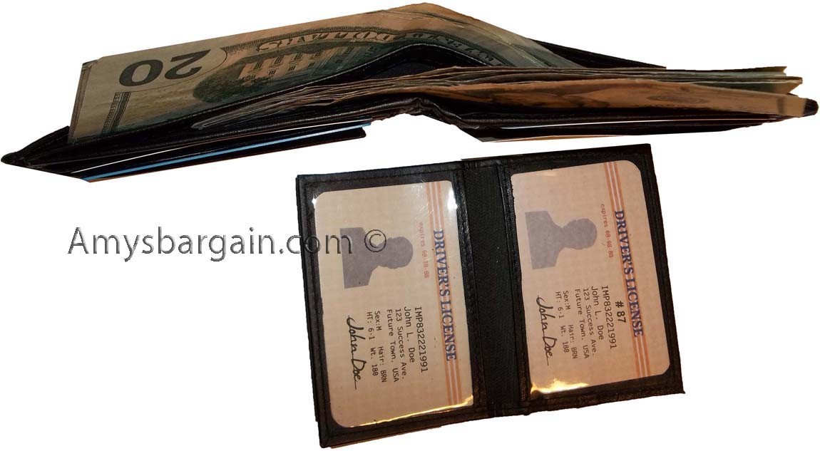 Lot of 4 Bifolsd Leather Man’s wallet 10 Card 3 bill slot 2 IDs change purse new - Image 5