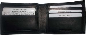 Lot of 4 Men's Soft Leather Black billfold Wallet 9 Credit Card 2 ID new walllet - Image 13