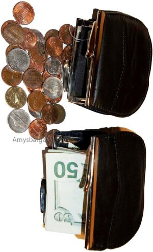 Lot of 5 New Women's leather framed change purse coin bag wallet mini purse BN - Image 8