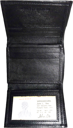 Lot of 6 New Trifold Leather Man’s wallet 9 card space 2 ID Window 2 bill slots - Image 3