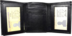 Lot of 6 New Trifold Leather Man’s wallet 9 card space 2 ID Window 2 bill slots - Image 5