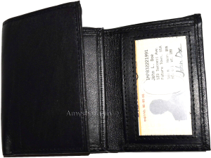 Lot of 6 New Trifold Leather Man’s wallet 9 card space 2 ID Window 2 bill slots - Image 6