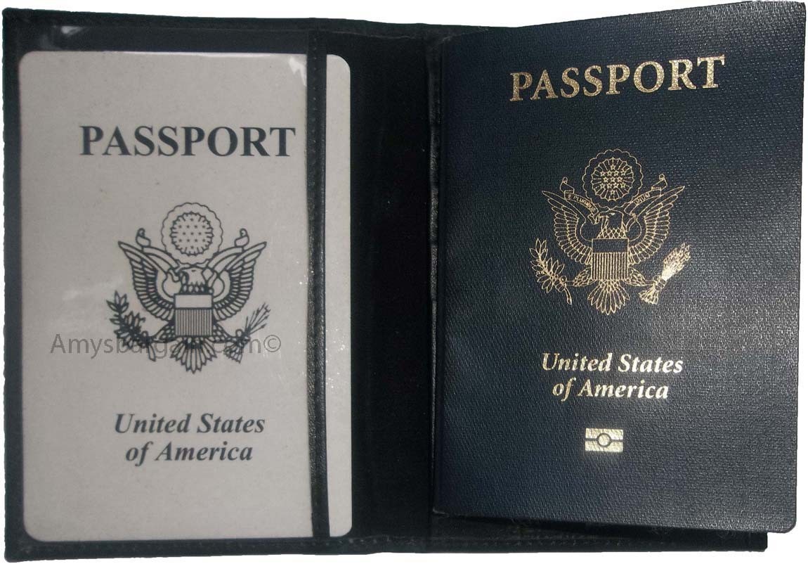 Lot of 6 USA Leather passport cover wallet credit card case ID holder brand new - Image 3