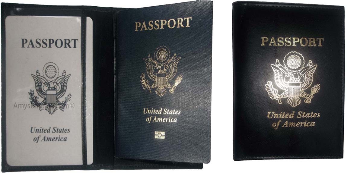 Lot of 6 USA Leather passport cover wallet credit card case ID holder brand new - Image 6