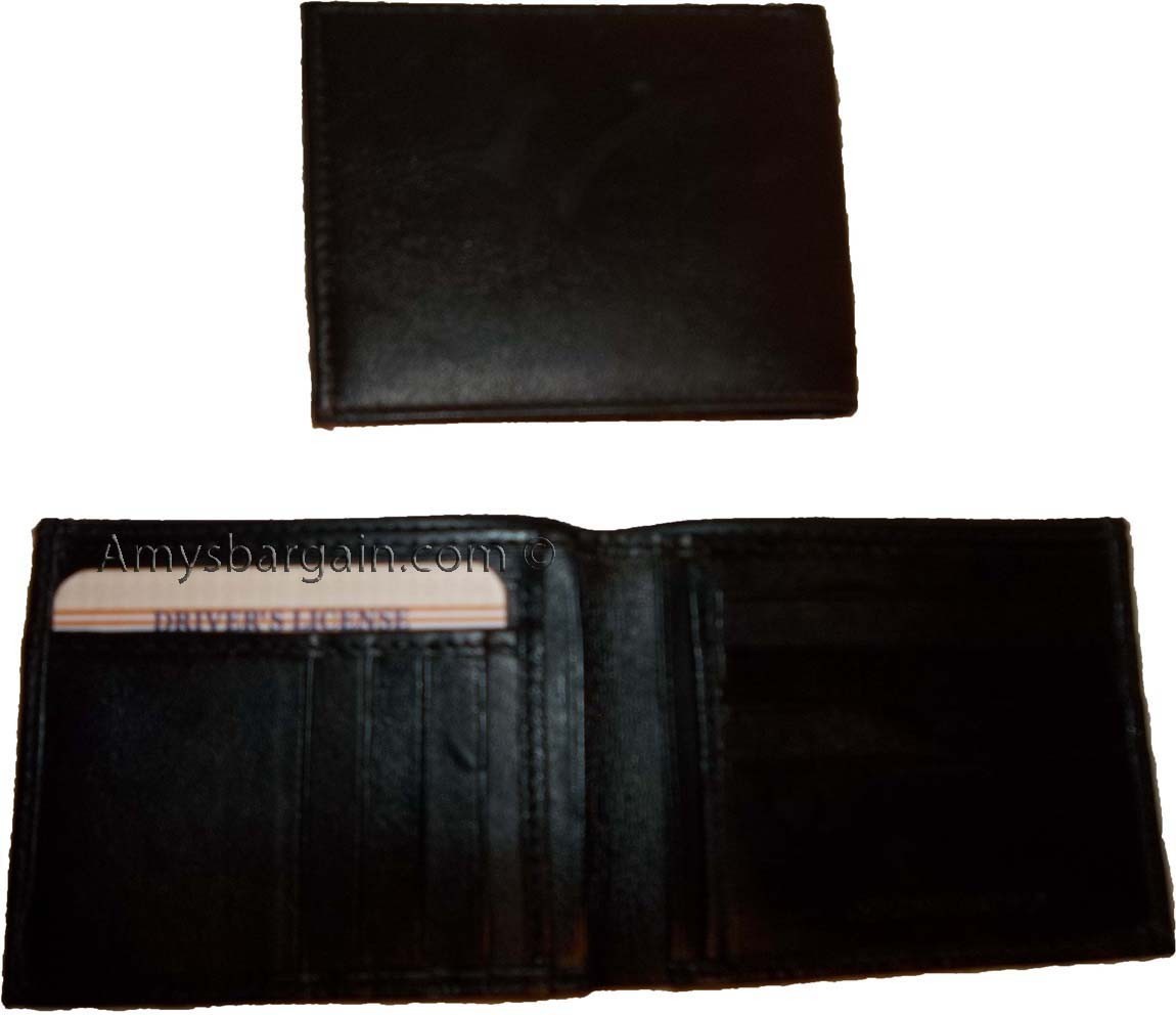 Lot of 6 men’s wallet genuine leather new style 2 bill slot 14 card spaces new - Image 3