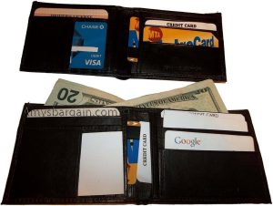 Lot of 6 men’s wallet genuine leather new style 2 bill slot 14 card spaces new - Image 8