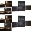 Lot of 8 Man's Wallet New Style Trifold Leather wallet ID 2 Bill slot New wallet