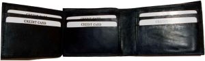 Man's Leather Wallet Black Brown bifold wallet 2 bill slots 9 credit card apace - Image 12