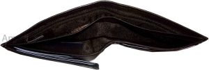 Man's Leather Wallet Black Brown bifold wallet 2 bill slots 9 credit card apace - Image 9
