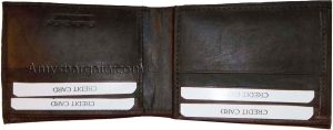 Man's Wallet. Brown Bi-fold Leather Wallet 12 Credit Cards 2 IDs B New style - Image 10