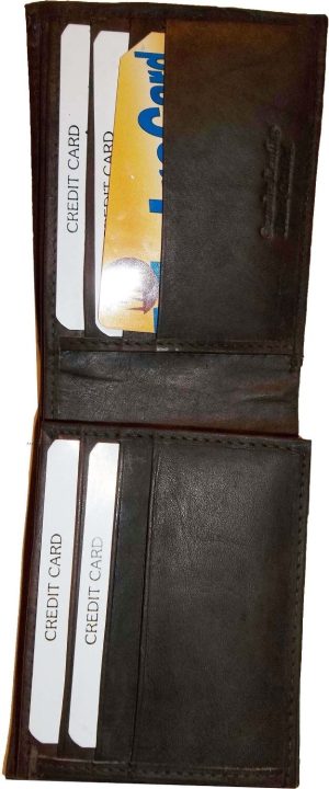 Man's Wallet. Brown Bi-fold Leather Wallet 12 Credit Cards 2 IDs B New style - Image 9