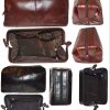Man's grooming bag large leather cosmetic make up case new leather toiletry case