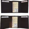 Man's trifold Leather wallet 1 ID window 9 card 2 bill slots new wallet