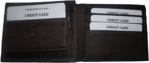 Man's wallet Genuine Lambskin Leather new wallet 2 bill pockets 1 ID 6 card slot - Image 4