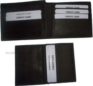Man's wallet Genuine Lambskin Leather new wallet 2 bill pockets 1 ID 6 card slot - Image 8