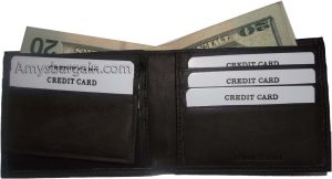 Man's wallet Genuine Lambskin Leather new wallet 2 bill pockets 1 ID 6 card slot - Image 9