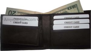 Man's wallet Genuine Lambskin Leather new wallet 2 bill pockets 1 ID 6 card slot - Image 10