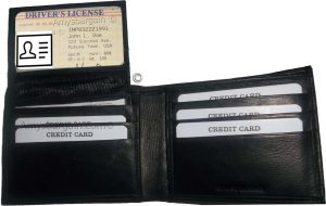 Man's wallet Genuine Lambskin Leather wallet 2 bill pockets ID 6 cards slots - Image 11