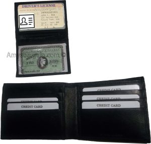 Man's wallet Genuine Lambskin Leather wallet 2 bill pockets ID 6 cards slots - Image 12